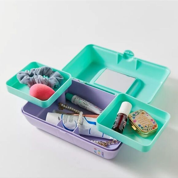 Caboodles On The Go Girl Makeup Vanity Case- Teal/Purple - Picture 2 of 8